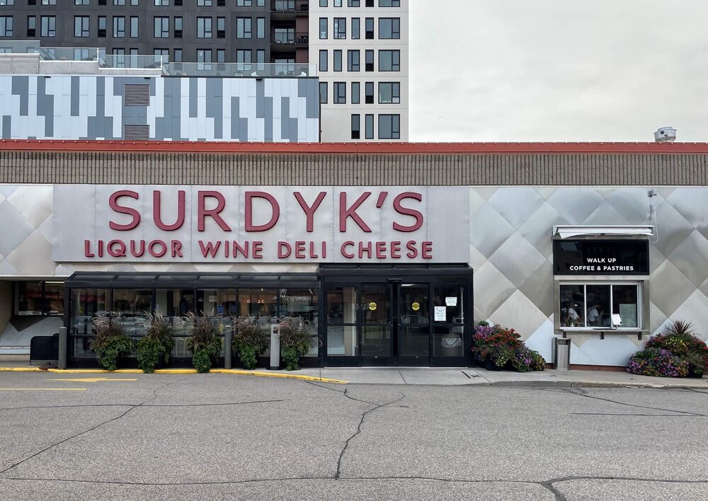 close up view of Surdyk's exterior photo credit Stacy Brooks